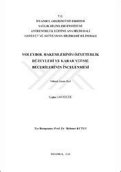 Voleybol Hakemlerinin Karar Verme Süreçleri